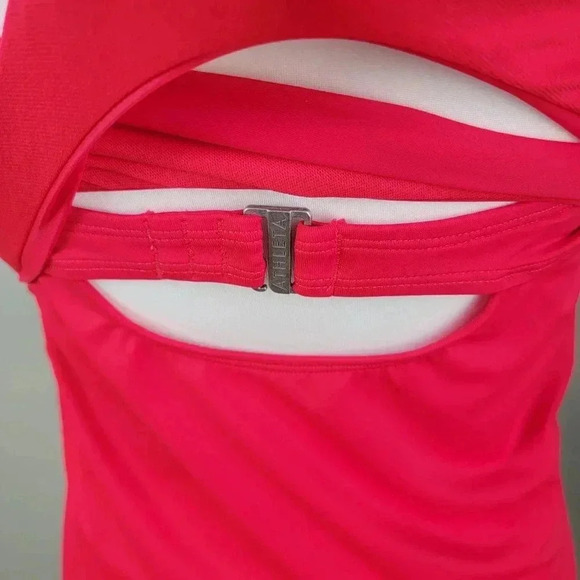 Athleta Tankini Top Halter Red Orange 34B/C Tall - Picture 3 of 8